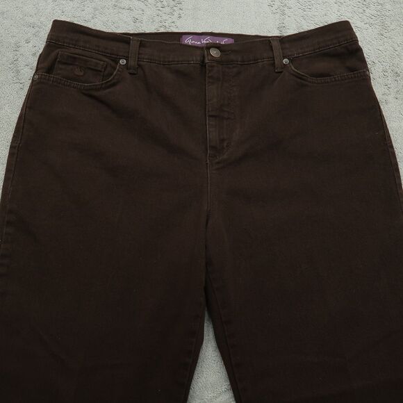 Gloria Vanderbilt Jeans Women's 16P Brown Amanda High-Rise Straight 25" Inseam - Picture 12 of 16